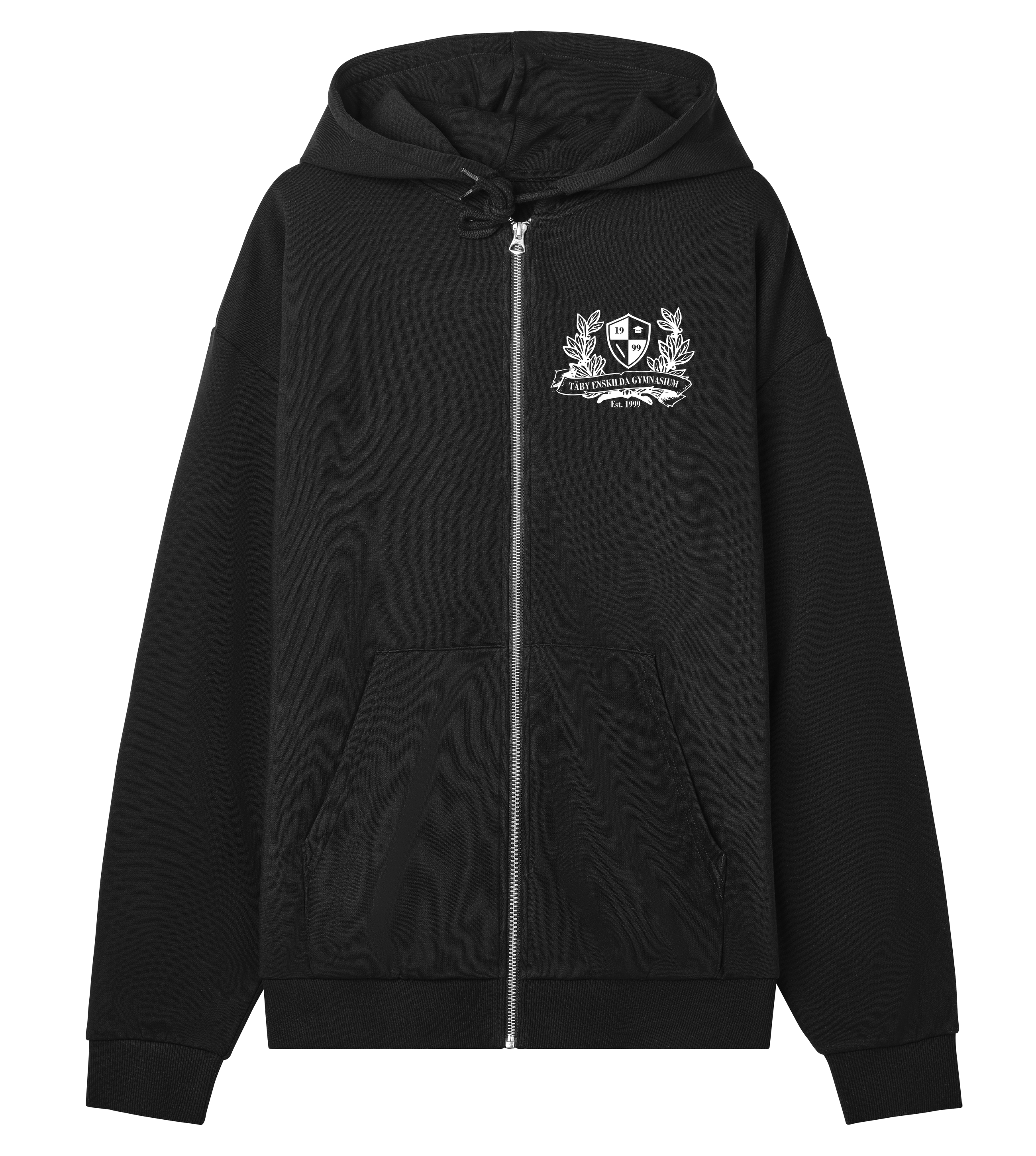 Zip-hoodie - Täby Enskilda - Tryck fram & bak