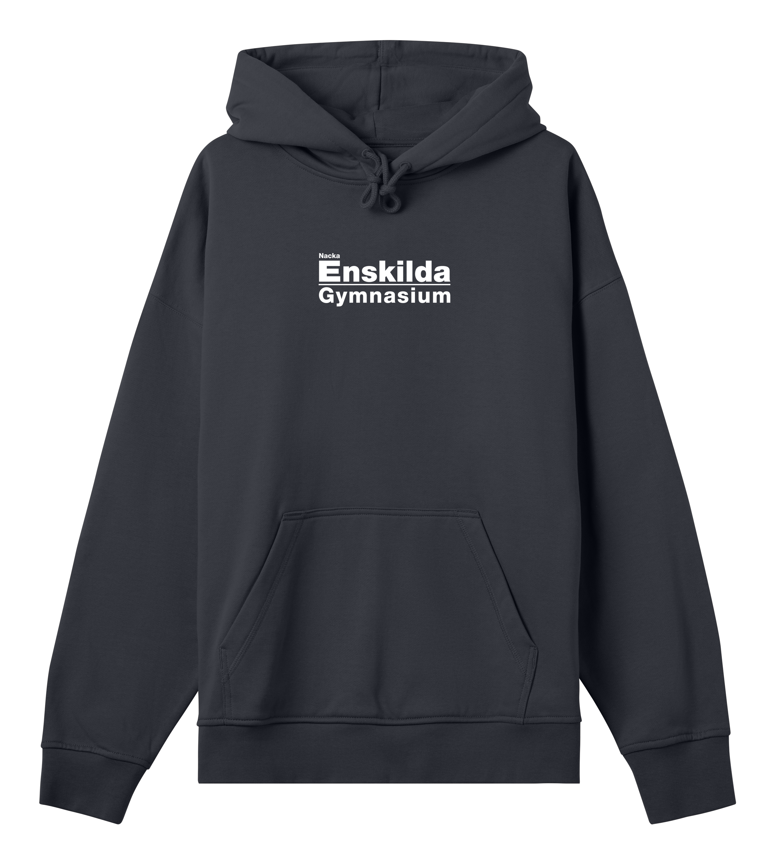 Boxy hoodie - Herr - Nacka Enskilda - Tryck fram