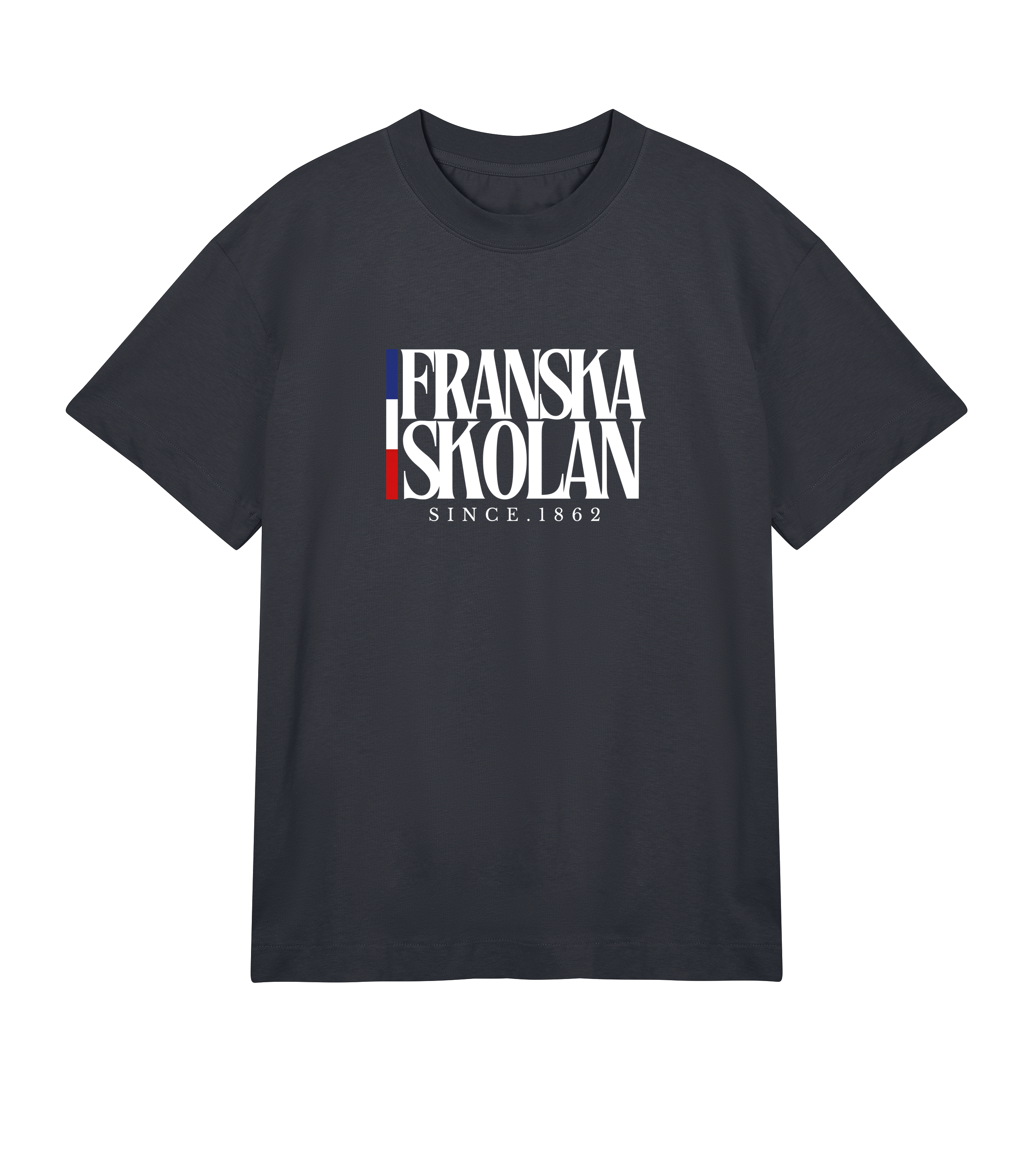 Boxy t-shirt - Herr - Franska Skolan - Tryck fram