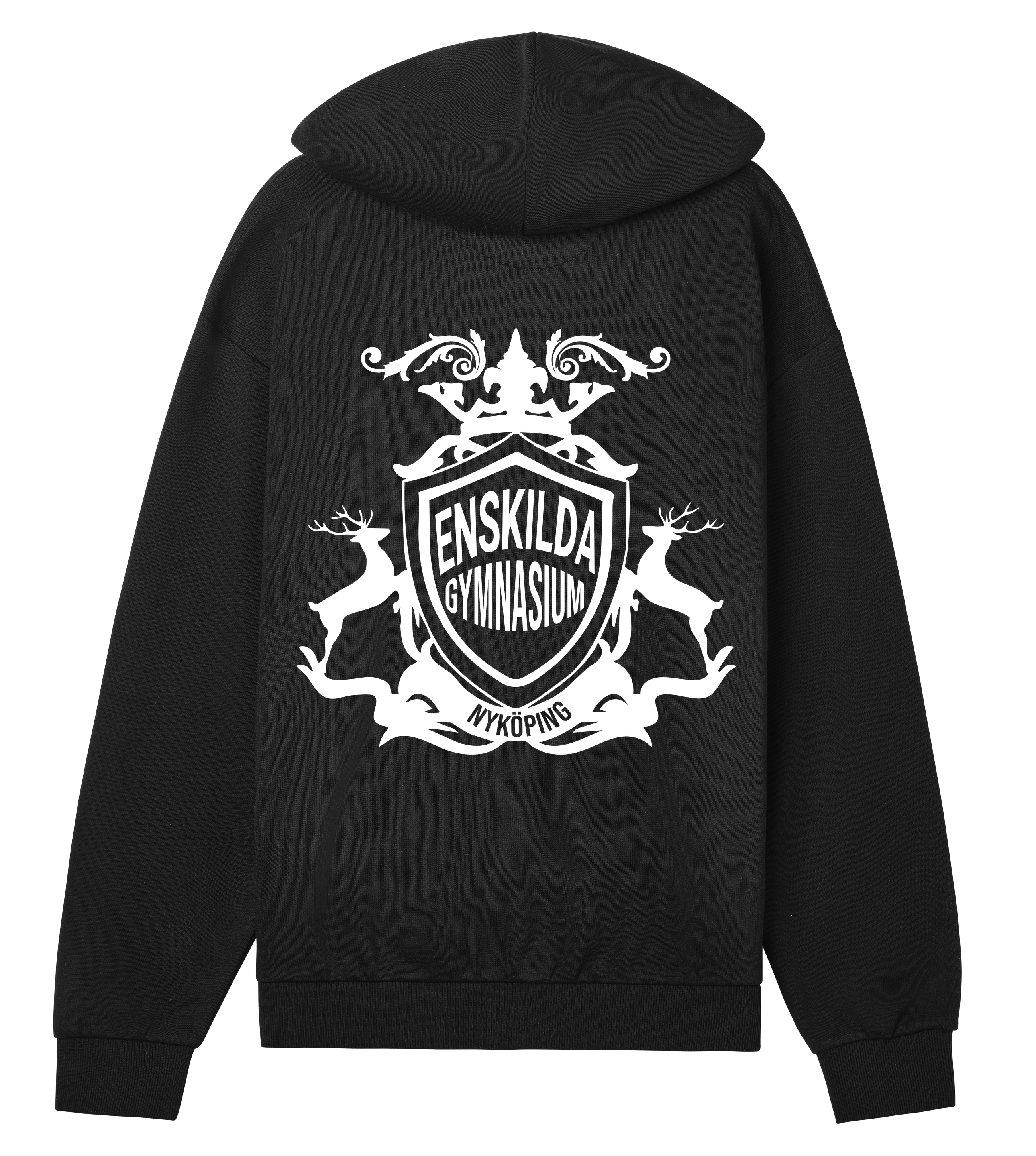 Zip-hoodie - Enskilda Nyköping - Tryck bak