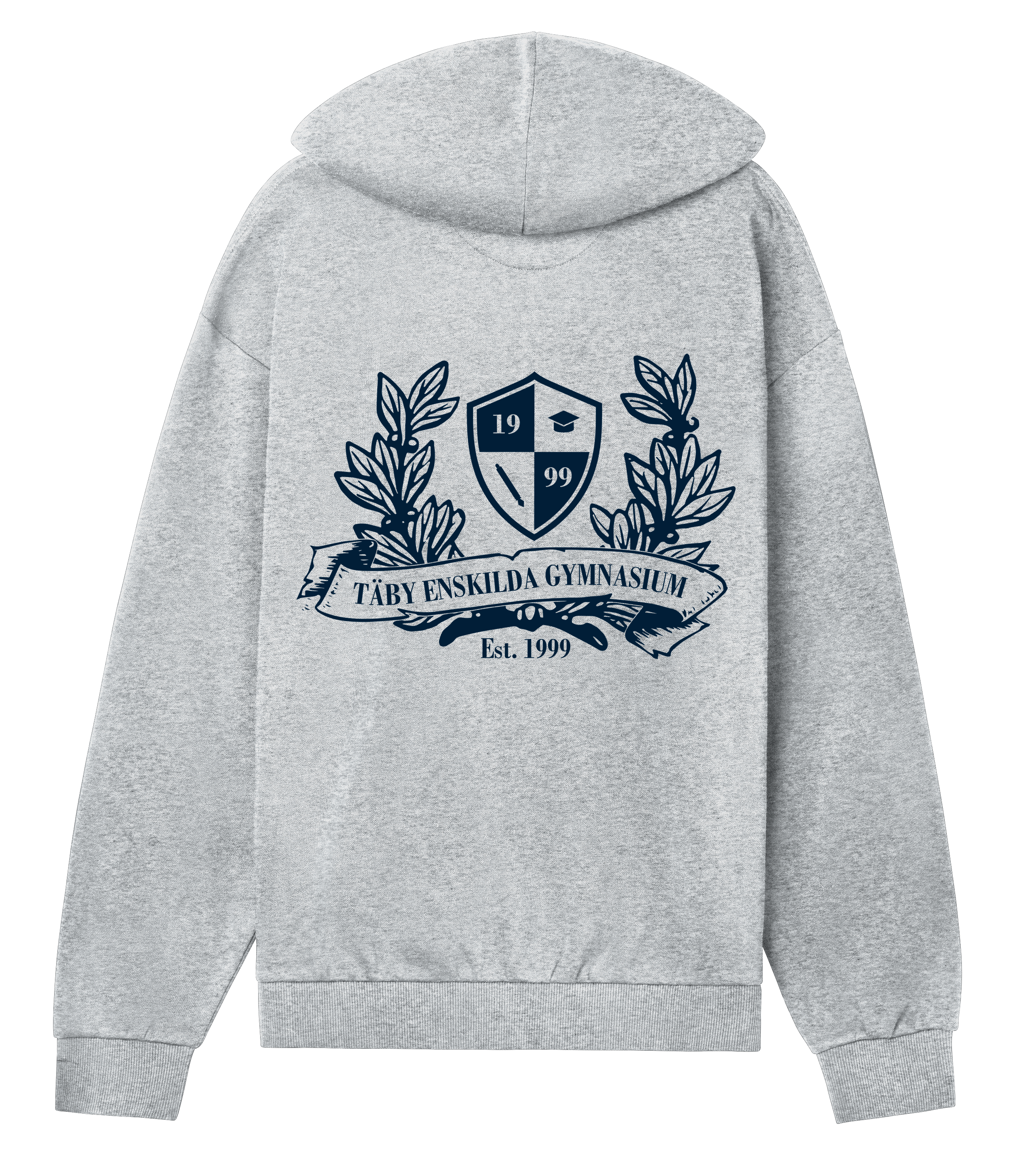 Zip-hoodie - Täby Enskilda - Tryck fram & bak
