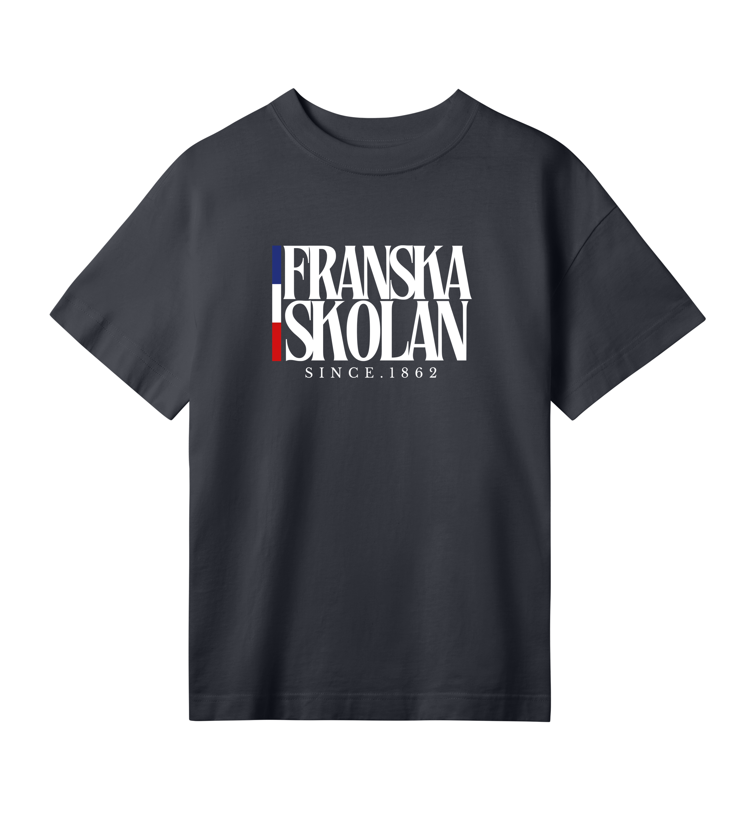 Oversized t-shirt - Dam - Franska Skolan - Tryck fram