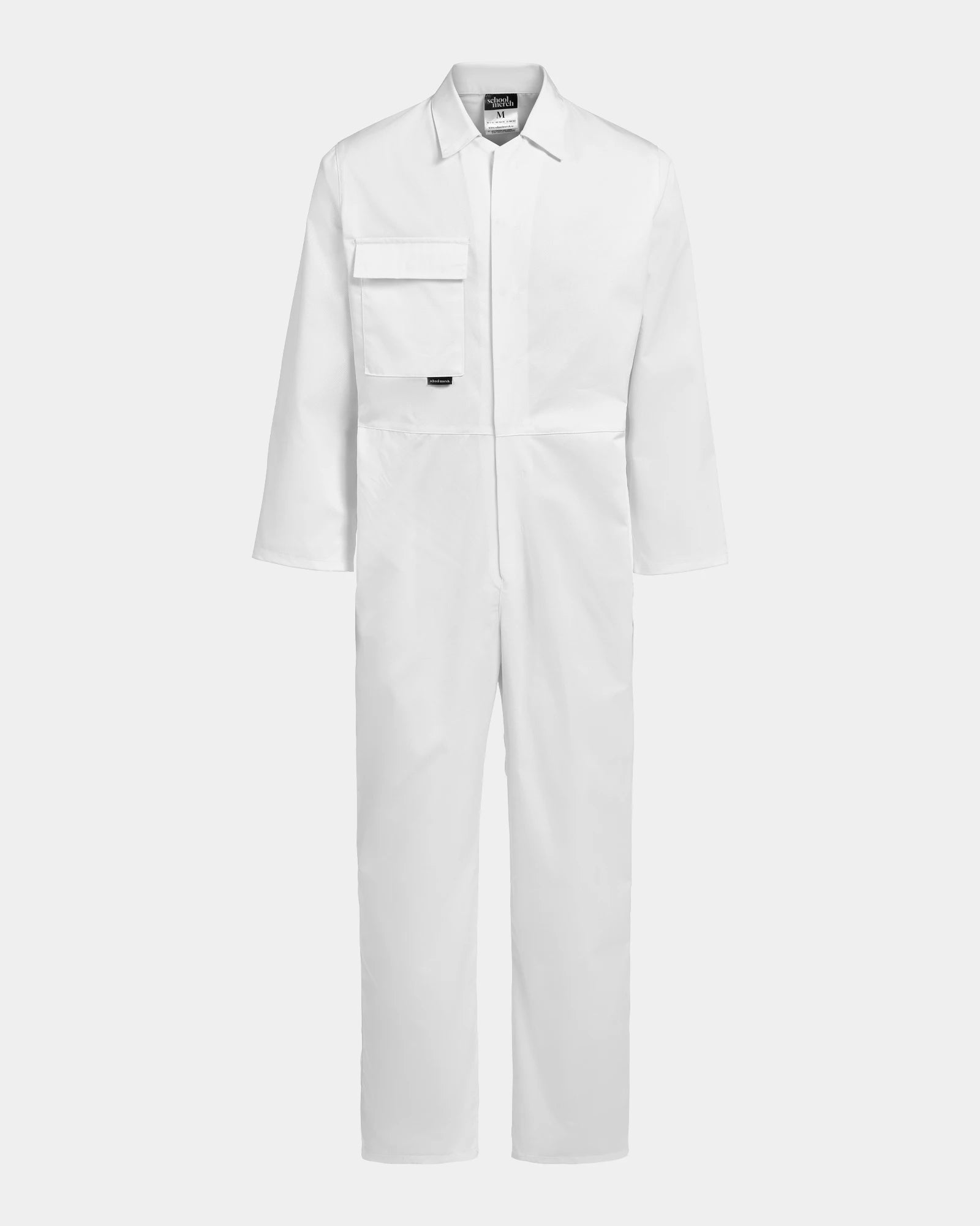 Vit studentoverall – framsida av klassisk studentoverall för studenter