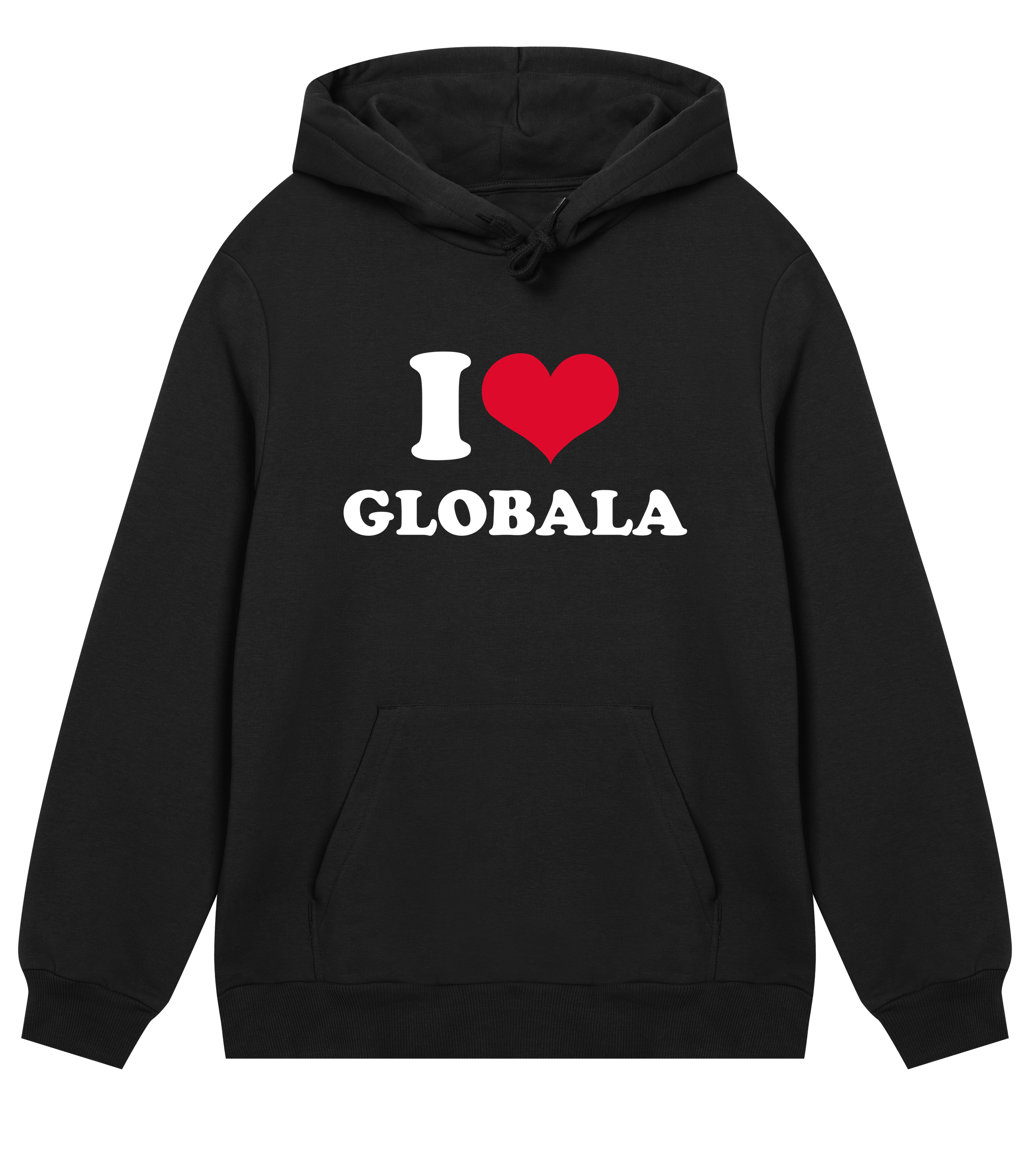 HOODIE - GLOBALA - TRYCK FRAM & BAK