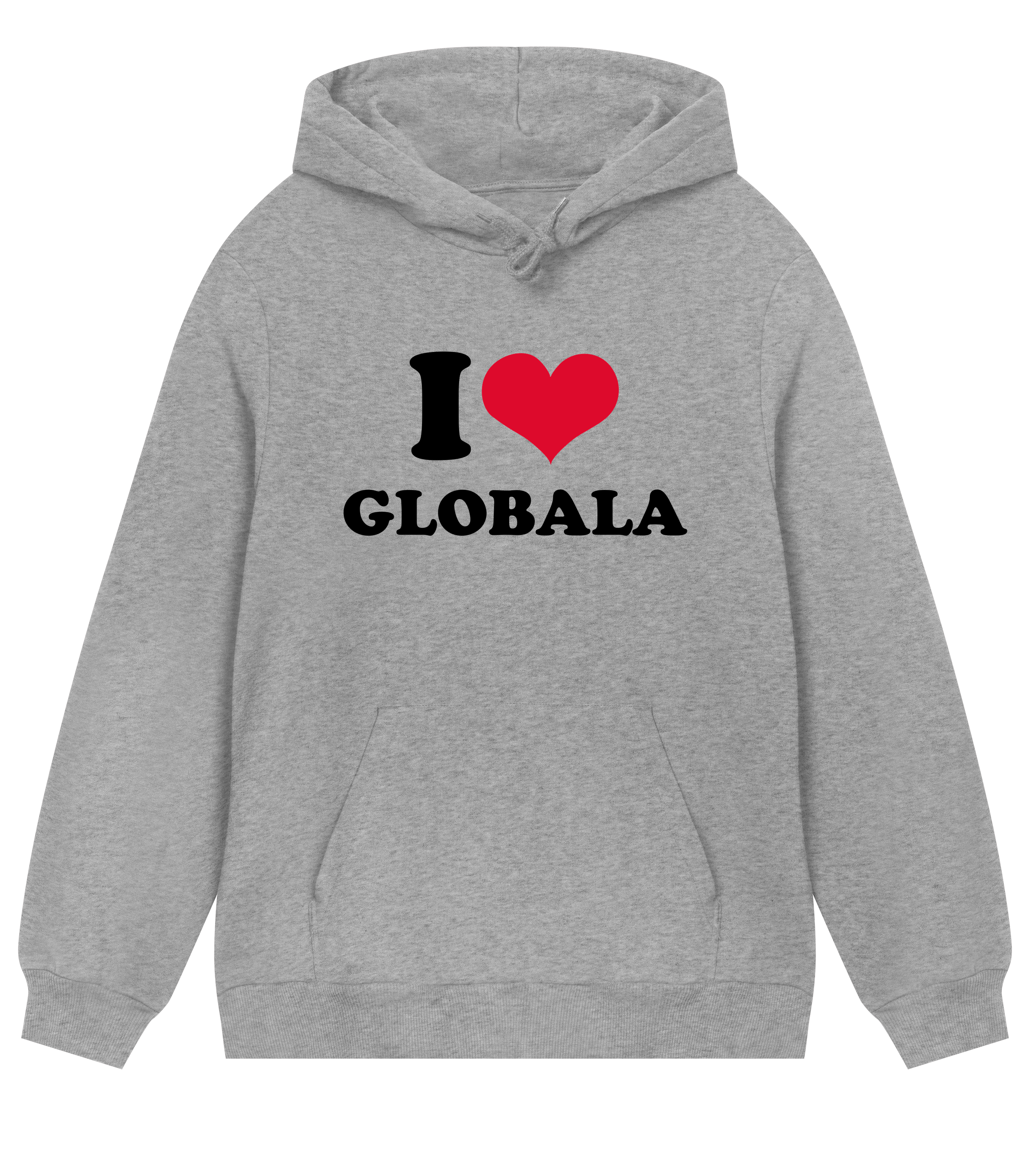 HOODIE - GLOBALA - TRYCK FRAM & BAK